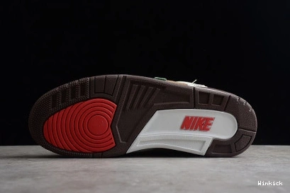 Brown SE 3 White Dark Shoes Air Retro Green 398614-500 Jordan 1027